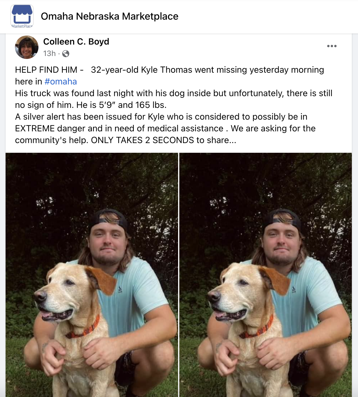 Fact Check FAKE Posts About Missing '32YearOld Kyle Thomas' In